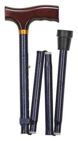 DMI 502-1325-9913 FOLDING CANE STANDARD 14 IN H BLUE ICE