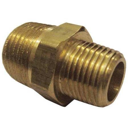 GRAINGER GLOBAL SOURCING 6AZF4 REDUCER NIPPLE BRASS 1/2X3/8 IN PK10
