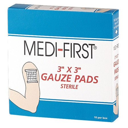 MEDI-FIRST 61212 GAUZE PAD COTTON BLEND GAUZE PK10