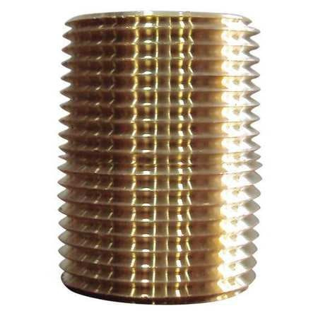 GRAINGER GLOBAL SOURCING 6AZD6 CLOSE NIPPLE BRASS 1/4 IN PK10