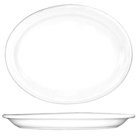 ITI BR-51 PLATTER 15-1/2X11-3/4 EUROPEAN WHT PK12