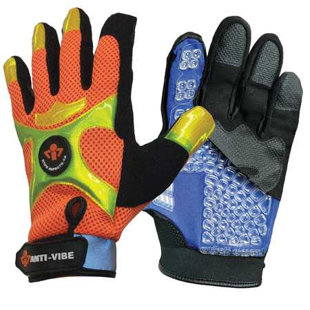 IMPACTO PROTECTIVE PRODUCTS BGHIVISL ANTI-VIBRATION GLOVES L BLACK/ ORANGE PR