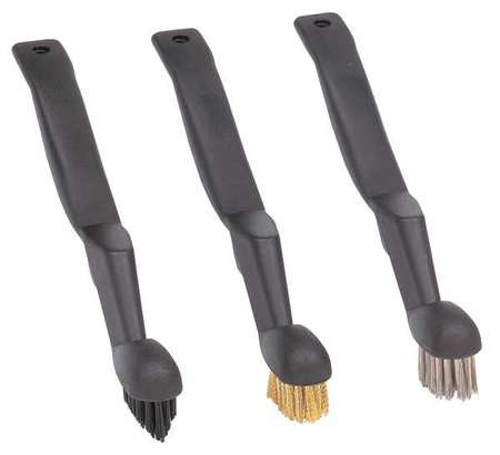 CARRAND 92004 DETAIL BRSH 6-1/4 L BLK GOLD SLVR PK3