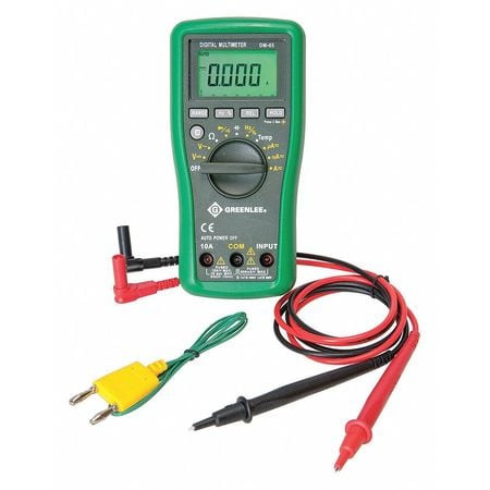 GREENLEE TEXTRON DM-65 DIGITAL MULTIMETER,60 MEGOHM,600 COUNTS