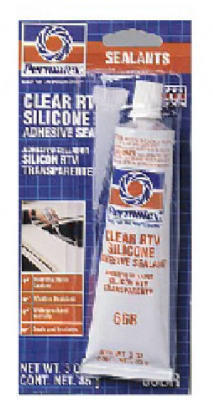 ITW GLOBAL BRANDS 80050 CLEAR SILICONE ADHESIVE SEALANT, 3-OZ.