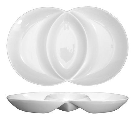 ITI FA2-14 UNITY DOUBLE WELL PLATE 9-1/2OZ WHT PK12