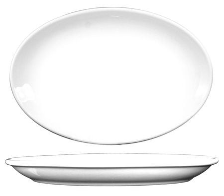 ITI DO-14 PLATTER,13-1/4X9-7/8,EUROPEAN WHT,PK12