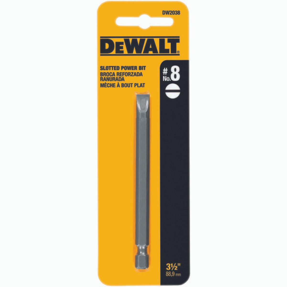 DEWALT TOOLS DW2038 INSERT BIT #8 SLOTTED 3-1/2IN