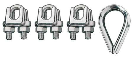 RONSTAN ID003404-08 WIRE ROPE CLIP AND THIMBLE KIT 5/16 IN