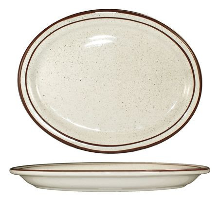 ITI GR-51 PLATTER 15-1/2X11-3/4 BROWN SPECKLE PK6