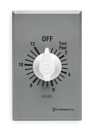 INTERMATIC FF412H TIMER SPRING WOUND 12 HR DPST SILVER