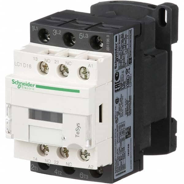 SCHNEIDER ELECTRIC LC1D18G7 3 POLE, 120 COIL VAC AT 50/60 HZ, 18 AMP