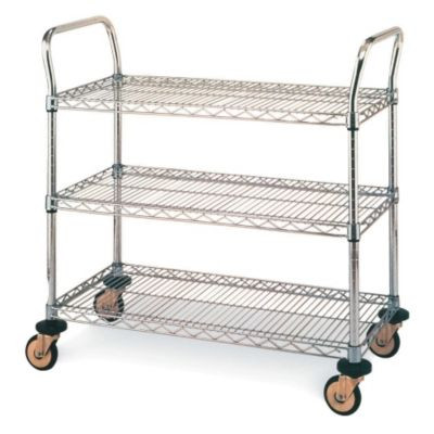 METRO MW704 UTILITY CART SS 32X18X38 3 SHELF