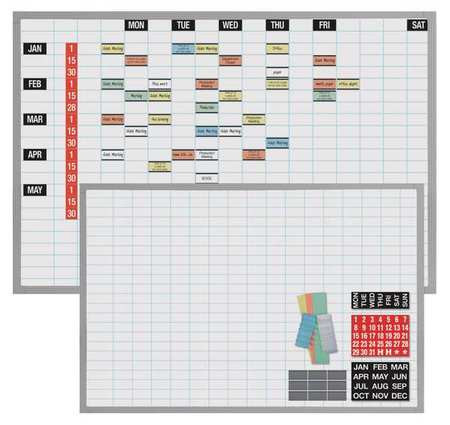 MAGNA VISUAL OB-2436B GRID BOARD, PORCELAIN, 24 IN, 36 IN, ALU