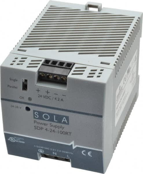 SOLA SDP4-24-100RT DC POWER SUPPLY 24-28VDC 4.2A 47-63HZ