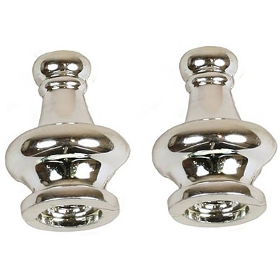 JANDORF SPECIALTY HARDW 60103 LAMP FINIAL, PYRAMID, NICKEL FINISH, 1.2