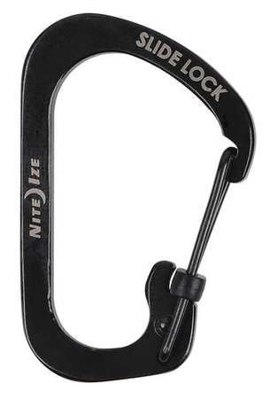 NITE IZE CSL2-01-R6 LOCKING CARABINER CLIP BLACK 1-3/32 IN