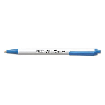 BIC CORPORATION BICCSM11BE BALLPOINT PEN RETRACTABLE MED BLUE PK12