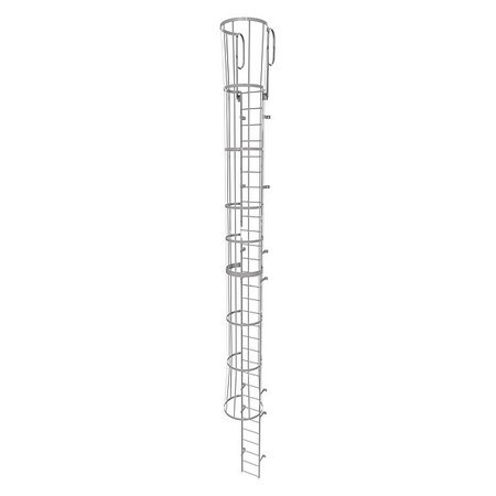 TRI-ARC WLFC1230 FIXED LADDER W/ SAFETY CAGE STEEL 29 FT.
