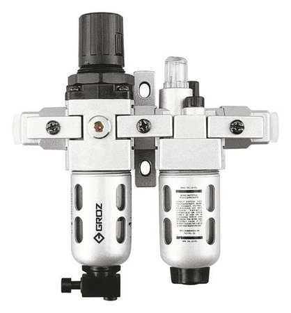 GROZ 7DX37 FRL,2 PCS,1/4" NPT,40 MICRON,18 CFM