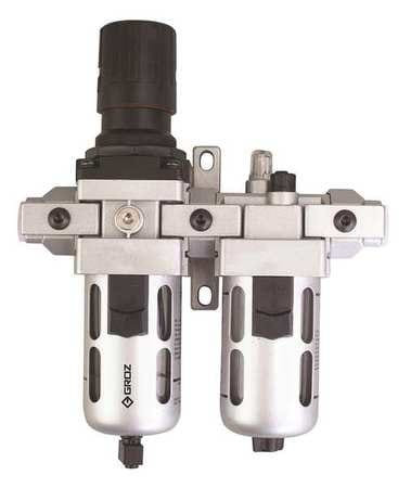 GROZ 7DX38 FRL,2 PCS,1/4" NPT,40 MICRON,53 CFM