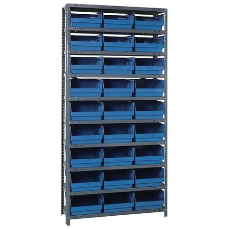 QUANTUM STORAGE SYSTEMS 1275-209BL SHELVING UNIT, 12"D X 36"L X 75"H, HEAVY
