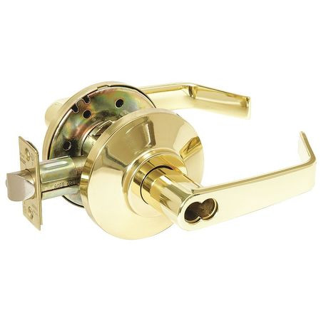 BEST 7KC37AB15DS3605 LEVER D-ROSE ENTRNC CONTOUR BRIGHT BRASS