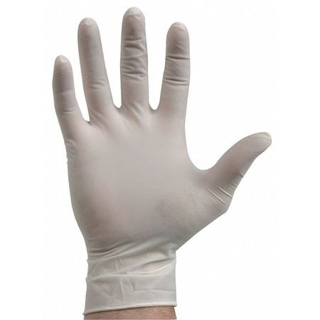 CONDOR USA INC 2XMC3 DISPOSABLE GLOVES,RUBBER LATEX,L,PK100
