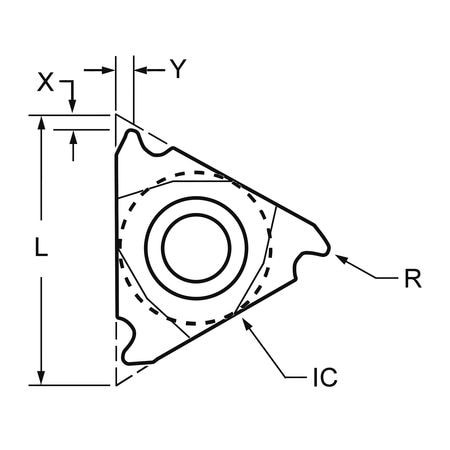 ULTRA-DEX USA 3IRA60 CARBIDE INSERT TRIANGLE 3IRA60