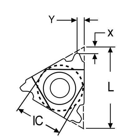 ULTRA-DEX USA 3IR14ACME CARBIDE INSERT TRIANGLE 3IR14ACME