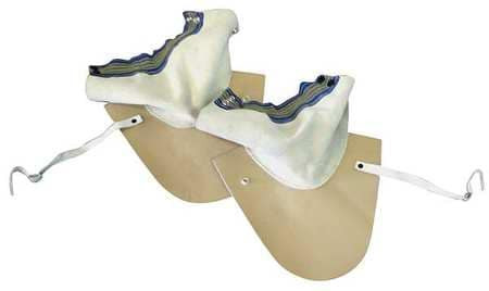 CHICAGO PROTECTIVE APPAREL 485-CL SPATS UNIVERSAL TAN LEATHER REAR SNAP PR