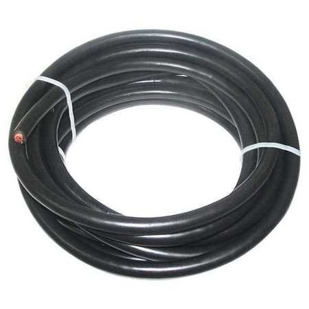 WESTWARD 19YE01 WELDING CABLE 2 AWG 25 FT. BLACK RUBBER