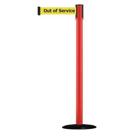TENSABARRIER 890B-33-21-21-MAX-NO-YEX-C SLIMLINE POST RED OUT OF SERVICE
