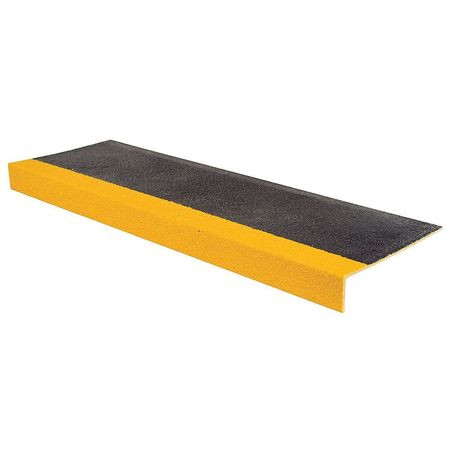 CONCRETE SAVER 292461 STAIR TREAD,YLW/BLACK,36IN W,FIBERGLASS