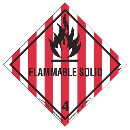 LABELMASTER HMSL50 FLAMMABLE SOLID LABEL 100MMX100MM 500