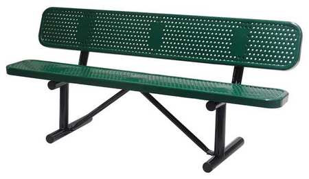 GRAINGER GLOBAL SOURCING 4HUU3 OUTDOOR BENCH 72 IN L 31 IN H GRN