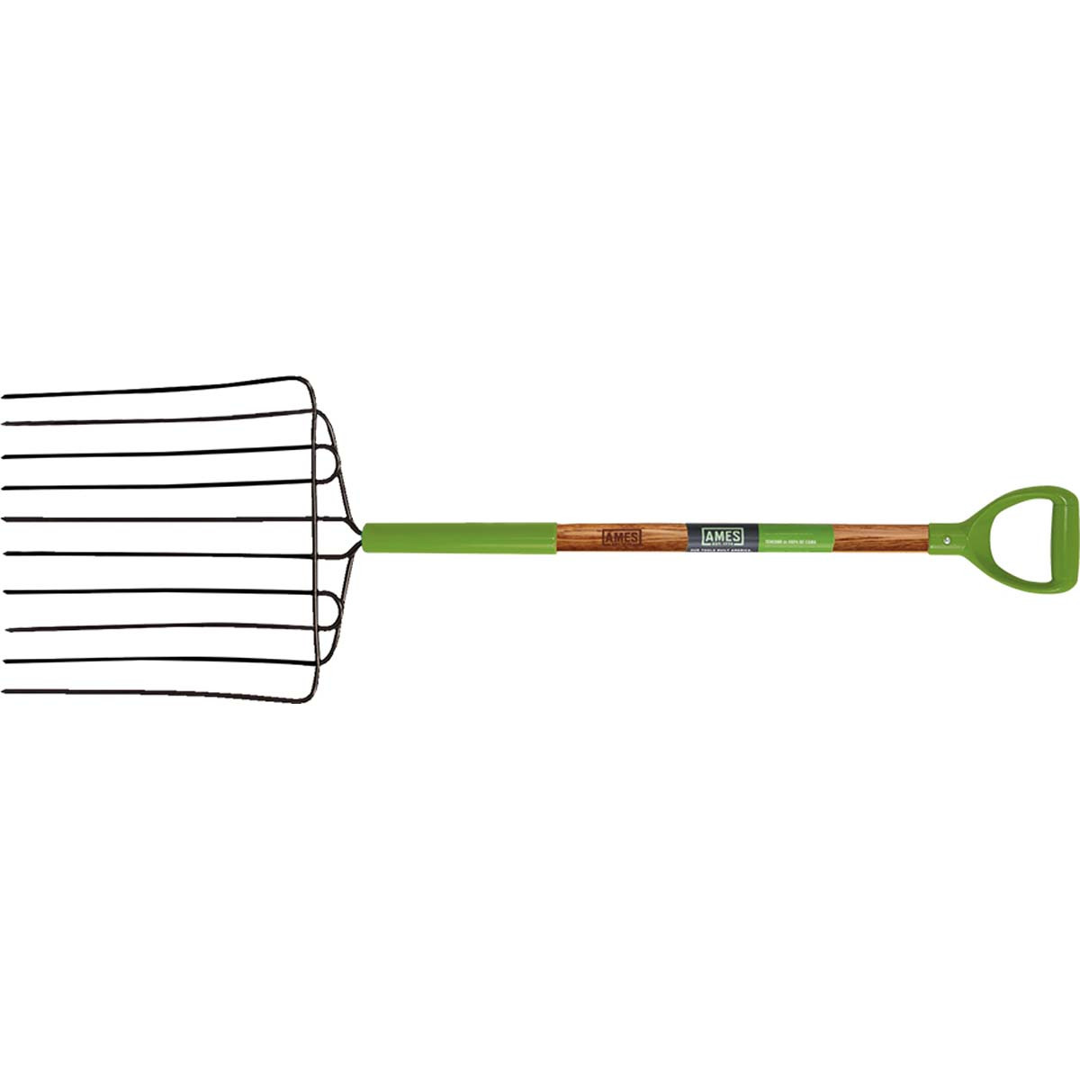 AMES TRUE TEMPER 2827000 FORK MANURE 10-TINE ASH HANDLE