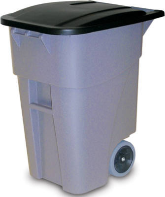 RUBBERMAID COMMERCIAL PRODUCTS FG9W2728GRAY CONTAINER 50GAL GRAY ROLLOUT