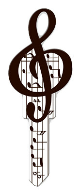 LUCKY LINE PRODUCTS B125S KEY BLANK, SCHLAGE SC1, MUSIC NOTES