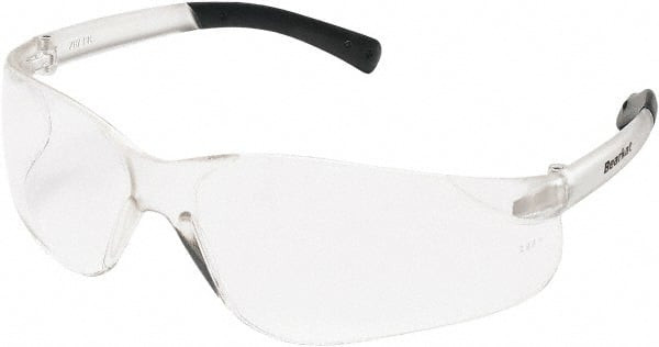 MCR SAFETY BK010 CLEAR LENSES, FRAMELESS SAFETY GLASSES