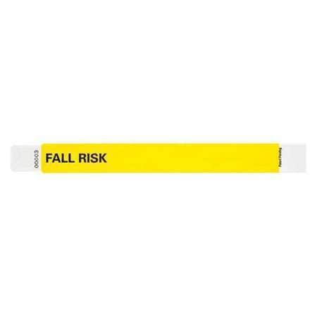 IDENTIPLUS T2UD-202-34 ID WRISTBAND,1 IN. W,FALL RISK,PK500