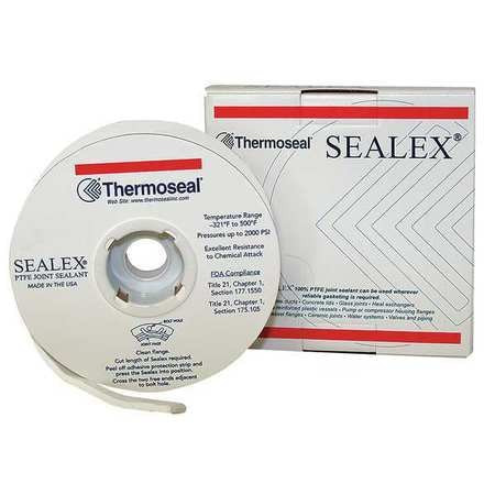 SEALEX PTFE JOINT SEALANT SX0000-0125-1000 JOFTT SEALANT 1/8 FT W WHITE 1000 FT L