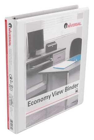 UNIVERSAL ONE UNVWUNV20742PK 3-RING BINDER 1 WHITE PK4