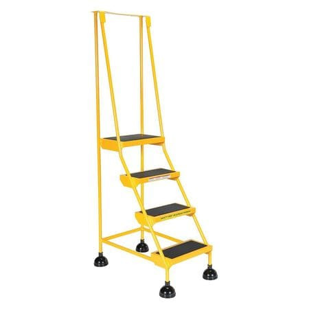 VESTIL LAD-4-Y COMMERCIAL SPRING LOADED ROLLING LADDER