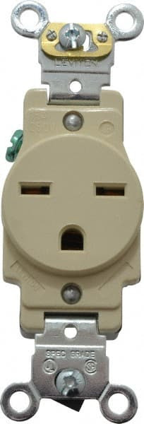 LEVITON 5661-I 250 VAC 15A NEMA 6-15R INDUSTRIAL GRADE 