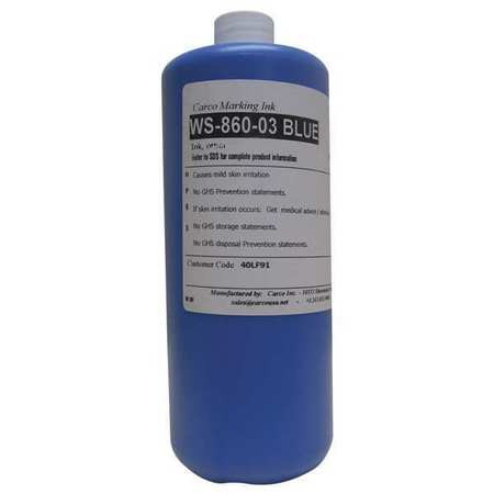 CARCO WS-860-03 BLUE MARKING INK DYE BLUE QT. 5 TO 15 MIN