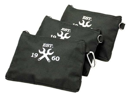 WESTWARD 32PJ44 TOOL BAG SET 3 POCKETS 9 X3/4 X6 PK3