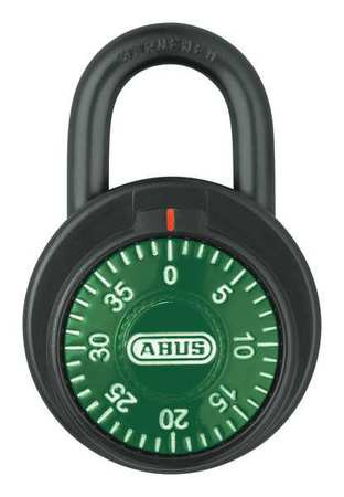 ABUS 78/50 Green COMBINATION PADLOCK FRONT BLACK/SILVER
