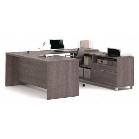 BESTAR 120861-47 BESTAR® U DESK - 71" - BARK GREY - 