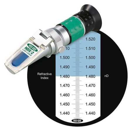 VEE GEE SCIENTIFIC INC. NDX-2 ANALOG REFRACTOMETER,1.435 TO 1.520 ND